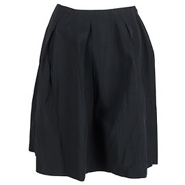 Saia Miu Miu A-Line em Algodão Preto Preto