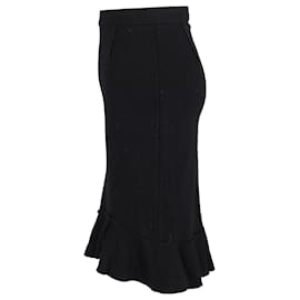 Prada-Prada Midi Skirt in Black Wool-Black
