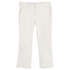 Prada-Pantalon Prada en coton blanc-Blanc