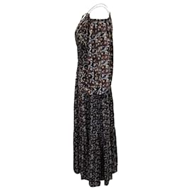 Ulla Johnson-Ulla Johnson Marguerite Cold-Shoulder Maxi Dress in Multicolor Silk-Multiple colors