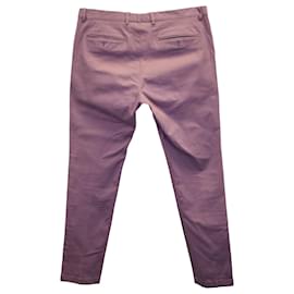 Gucci-Gucci Slim Fit Trousers in Purple Cotton-Purple
