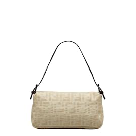 Fendi-Zucca Canvas Baguette 26424-White