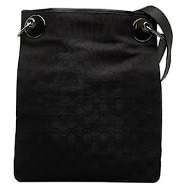Gucci-GG Canvas Eclipse Crossbody Bag 120842-Black