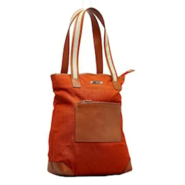 Gucci-Gucci Canvas Tote Bag Canvas Tote Bag 019 0457 in Good condition-Orange