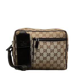 Gucci-GG Canvas Clutch Bag 018 1616-Brown