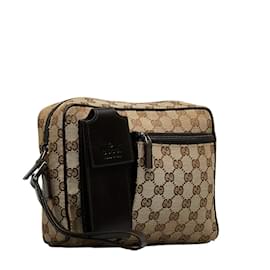 Gucci-GG Canvas Clutch Bag 018 1616-Brown