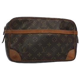 Louis Vuitton-Louis Vuitton Monogram Compiegne 28 Clutch Bag M51845 LV Auth 54940-Monogram