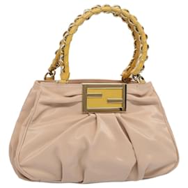 Fendi-FENDI Sac à main chaîne Nylon Rose Auth 54757-Rose