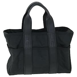 Hermès-HERMES Acape Luco PM Hand Bag Nylon Black Auth bs8396-Black