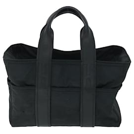 Hermès-HERMES Acape Luco PM Hand Bag Nylon Black Auth bs8396-Black