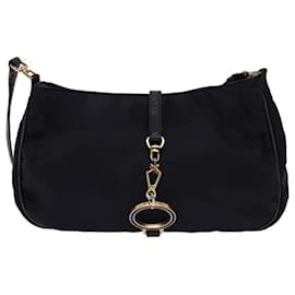 Prada-PRADA Shoulder Bag Nylon Black Auth 54819-Black