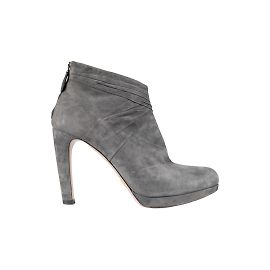 Bottines Prada en daim gris Gris