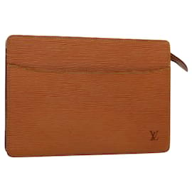 Louis Vuitton-LOUIS VUITTON Epi Pochette Homme Clutch Bag Brown M52528 LV Auth th3989-Brown