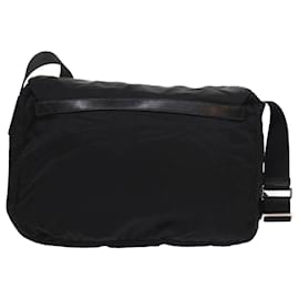 Prada-PRADA Shoulder Bag Nylon Black Auth ar10190-Black
