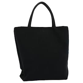 Burberry-BURBERRY Tote Bag Toile Noir Auth ti1239-Noir