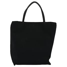 Burberry-BURBERRY Tote Bag Toile Noir Auth ti1239-Noir