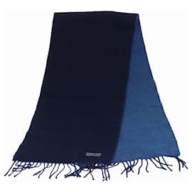 Christian Dior-Christian Dior Scarf Cashmere Wool Navy Auth ep1578-Navy blue