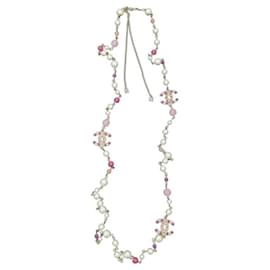 Chanel-CHANEL A12P Pink Long Necklace-Silvery