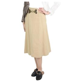 Chloé-Beige belted A-line skirt - size FR 38-Other