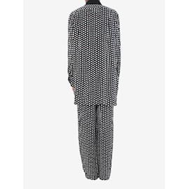 Autre Marque-Black polka-dot top and trousers set - size IT 38-Black