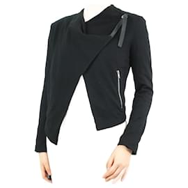 Helmut Lang-Black asymmetric wool blazer - size S-Black