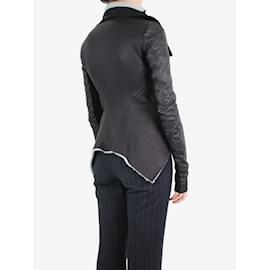 Rick Owens-Black shearling leather jacket - size UK 8-Other