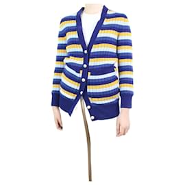 Gucci-Multicoloured striped wool and silk cardigan - size UK 6-Multiple colors