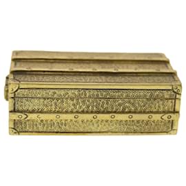 Louis Vuitton-LOUIS VUITTON Peso de papel metal Gold Tone LV Auth 41942-Outro