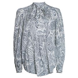 ETRO, camicetta paisley in bianco e nero Nero Bianco