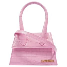 Jacquemus-Jacquemus Le Chiquito Moyen Pink Embossed Leather-Pink