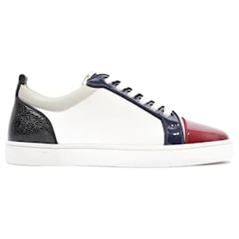 Christian Louboutin-Christian Louboutin Louis Junior Grey / maroon / Navy Patent Leather EU 41 Uk 7-Grey