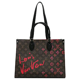 Louis Vuitton-Louis Vuitton Brown Limited Edition Monogram Fall In Love OntheGo Tote MM-Brown,Other