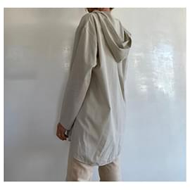 Autre Marque-Muji beige cotton and cotton hooded sailor top or tunic-Beige