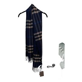 Burberry Sciarpa grande in cashmere Blu