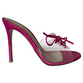 Gianvito Rossi Pink Leather Mules Pink