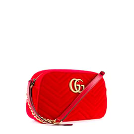 Gucci-GUCCI Handtaschen T.  Samt-Rot