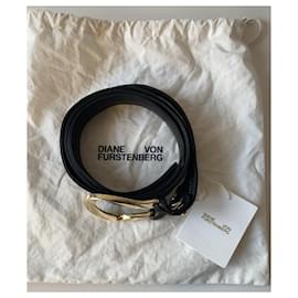 Diane Von Furstenberg-Cinturones-Negro,Gold hardware