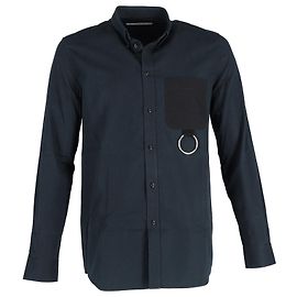 Camicia con taschino e bottoni Givenchy in cotone blu navy Blu Blu navy