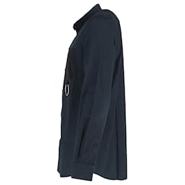 Givenchy-Camicia con taschino e bottoni Givenchy in cotone blu navy-Blu,Blu navy