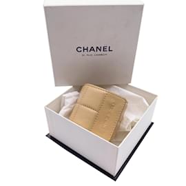 Chanel-Vintage Beige Square Quilting Leather Wide Bracelet-Beige