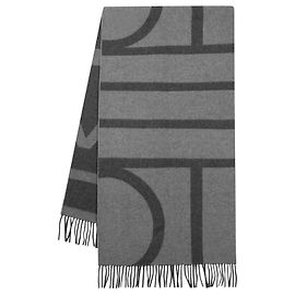 Totême Sciarpa Jacquard Monogram - Toteme - Lana - Grigio Grigio