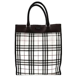 Burberry-Burberry Tote Check model hand bag-Beige