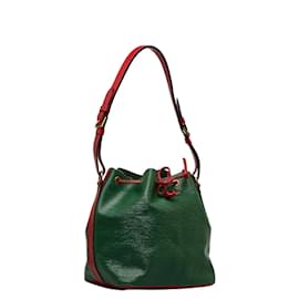 Louis Vuitton-Louis Vuitton Epi Petit Noe Bicolor Leather Shoulder Bag M44147 in Good condition-Green