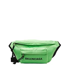 Balenciaga-Nylon Wheel Belt Bag 569978-Green