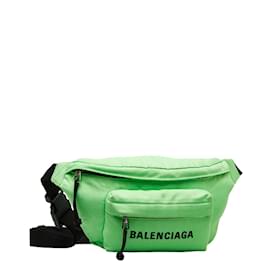 Balenciaga-Nylon Wheel Belt Bag 569978-Green