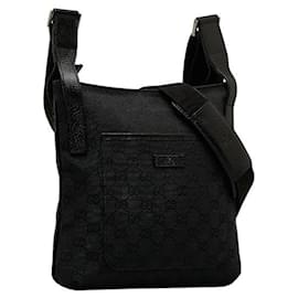 Gucci-GG Canvas Messenger Bag 122793-Black