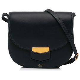 Céline Bandolera Celine Blue Small Trotteur Azul Azul marino