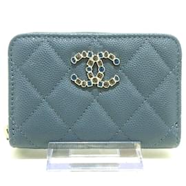 Chanel-Chanel Zip around wallet-Blue