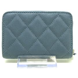 Chanel-Chanel Zip around wallet-Blue