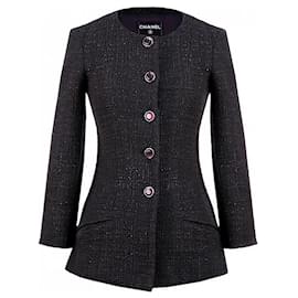 Chanel-CC Jewel Gripoix Buttons Tweed Jacket-Multiple colors
